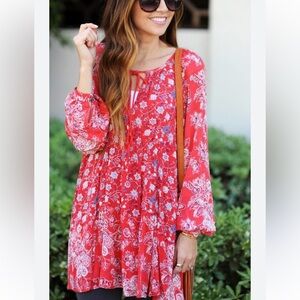 Free People Lucky Loosey Boho Midi Dress/ Tunic Size XS